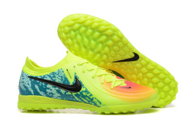 Men's Nike Phantom GX 2 Elite TF Artificial Turf Low-Tops Football Shoes - Yellow/Green/Black