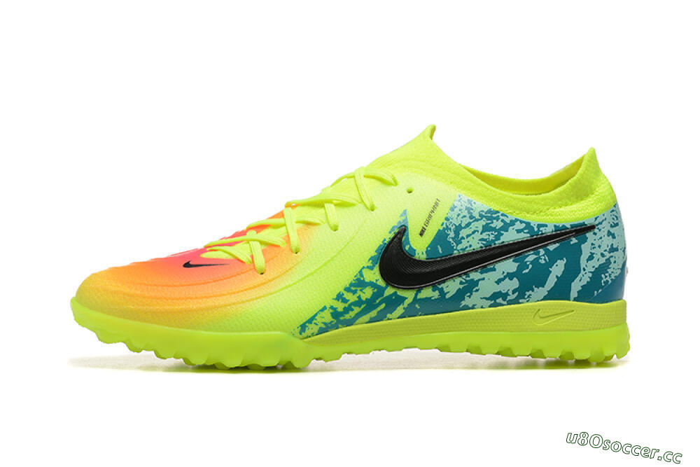 Men's Nike Phantom GX 2 Elite TF Artificial Turf Low-Tops Football Shoes - Yellow/Green/Black 0