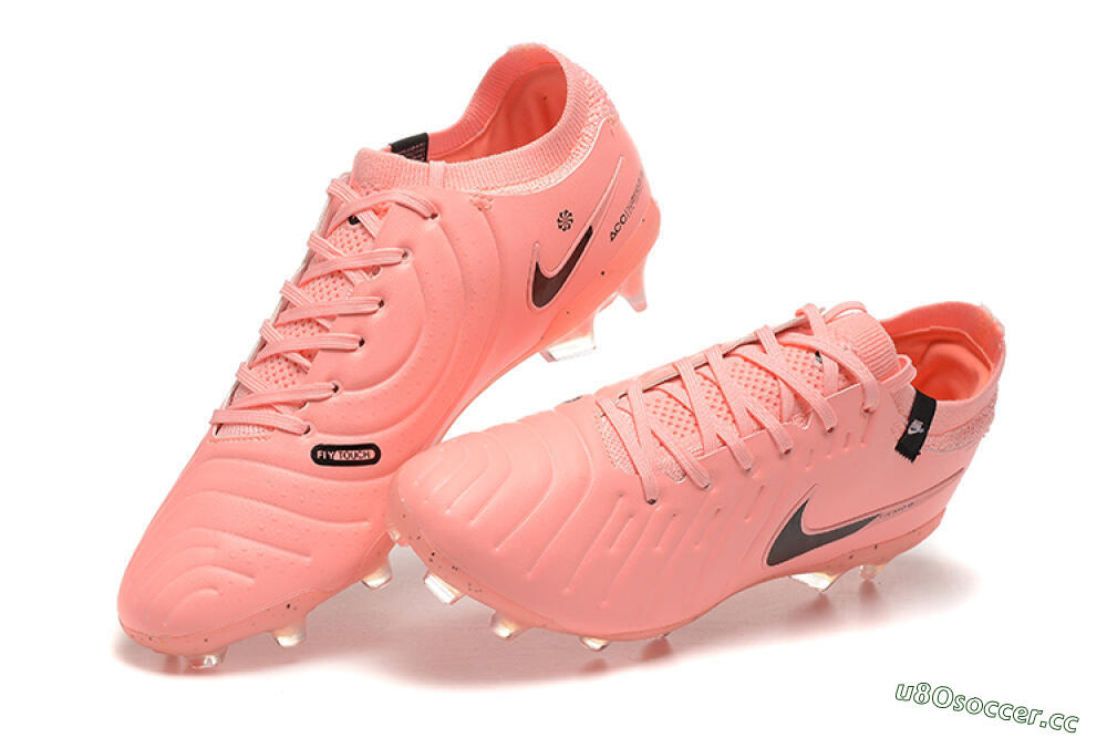Men's Nike Tiempo Legend 10 Elite FG Firm Ground Low-Tops Football Boots - Pink/Black 6