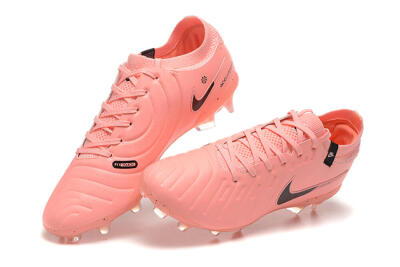 Men's Nike Tiempo Legend 10 Elite FG Firm Ground Low-Tops Football Boots - Pink/Black