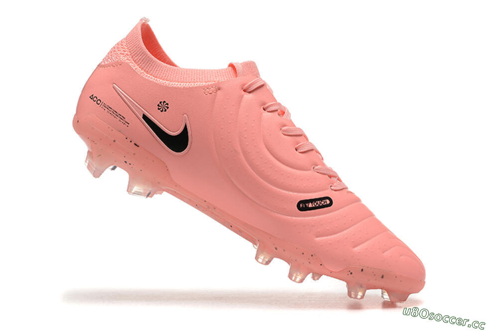 Men's Nike Tiempo Legend 10 Elite FG Firm Ground Low-Tops Football Boots - Pink/Black 7