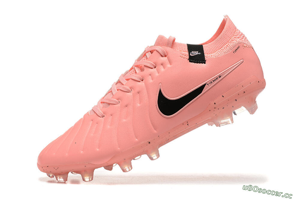 Men's Nike Tiempo Legend 10 Elite FG Firm Ground Low-Tops Football Boots - Pink/Black 8