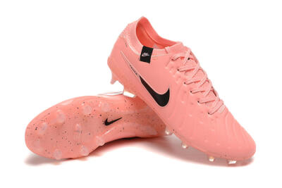 Men's Nike Tiempo Legend 10 Elite FG Firm Ground Low-Tops Football Boots - Pink/Black