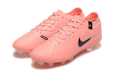 Men's Nike Tiempo Legend 10 Elite FG Firm Ground Low-Tops Football Boots - Pink/Black