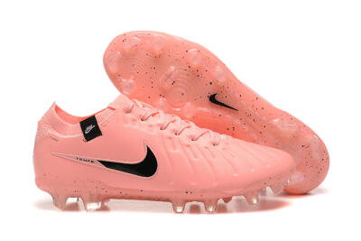 Men's Nike Tiempo Legend 10 Elite FG Firm Ground Low-Tops Football Boots - Pink/Black