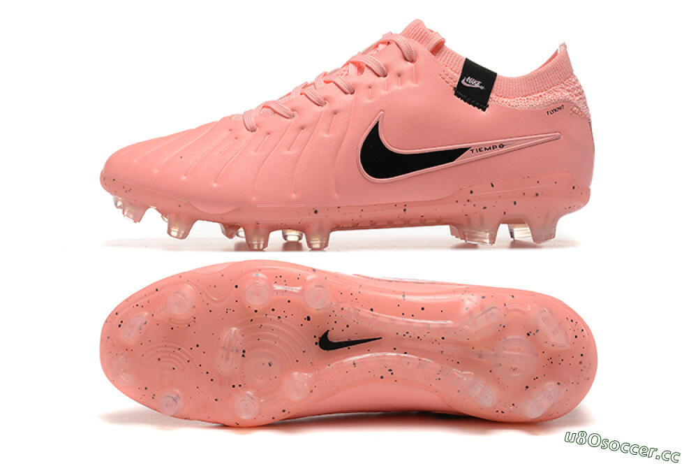 Men's Nike Tiempo Legend 10 Elite FG Firm Ground Low-Tops Football Boots - Pink/Black 1