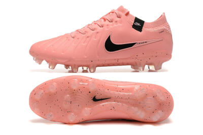 Men's Nike Tiempo Legend 10 Elite FG Firm Ground Low-Tops Football Boots - Pink/Black