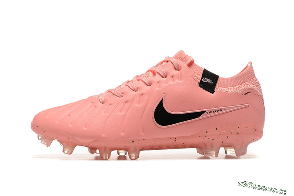 Men's Nike Tiempo Legend 10 Elite FG Firm Ground Low-Tops Football Boots - Pink/Black 0
