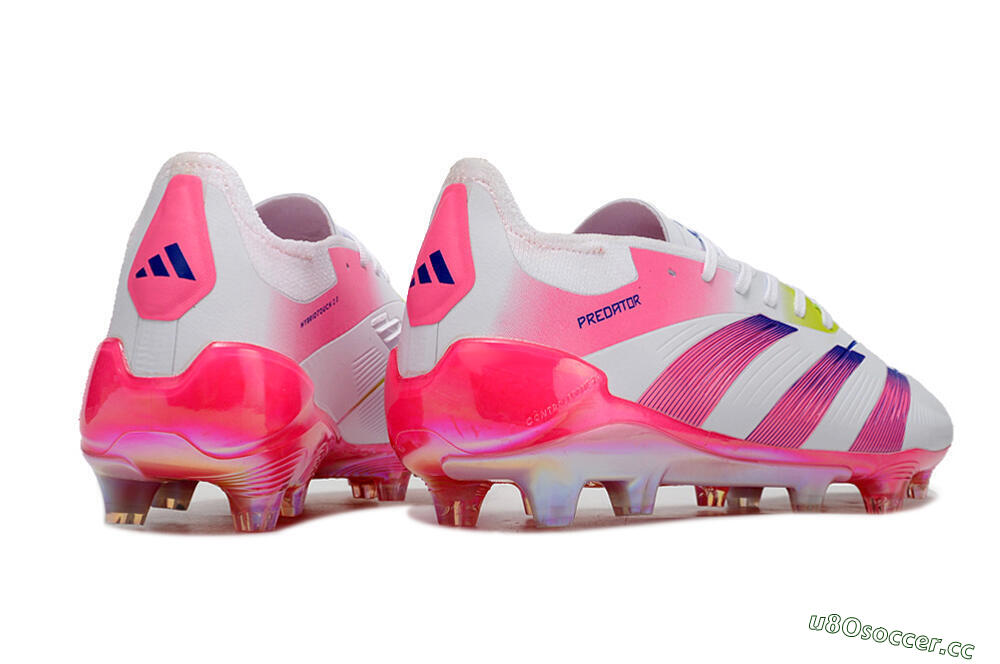 Men's Adidas Predator Accuracy Elite FG Firm Ground Low-Tops Football Boots - White/Pink/Purple 6