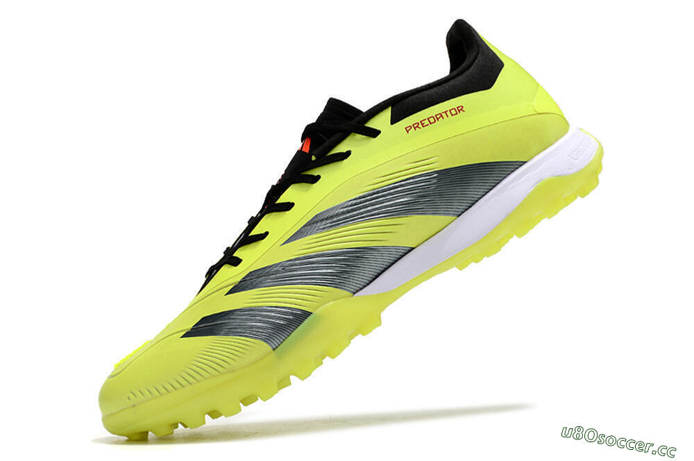 Men's Adidas Predator Accuracy Elite TF Artificial Turf Low-Tops Football Shoes - Yellow/Black/Silver 5