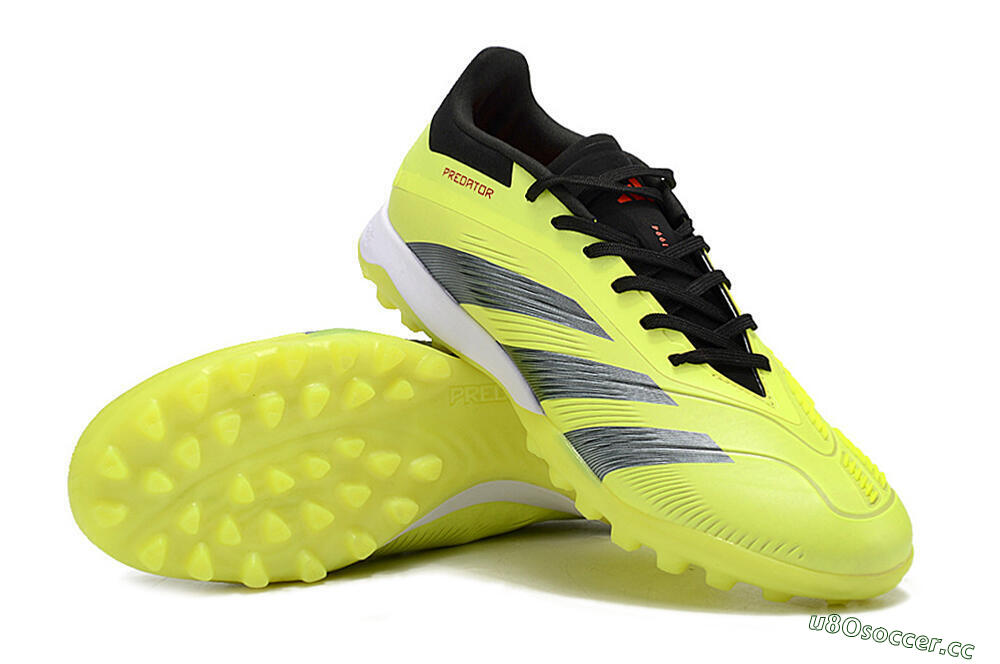 Men's Adidas Predator Accuracy Elite TF Artificial Turf Low-Tops Football Shoes - Yellow/Black/Silver 3