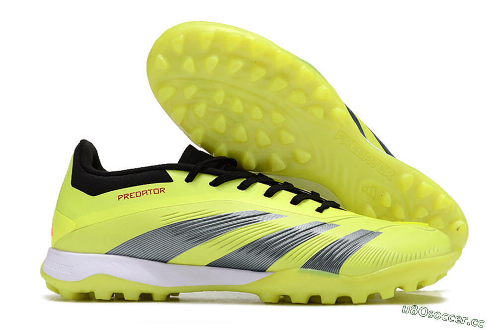 Men's Adidas Predator Accuracy Elite TF Artificial Turf Low-Tops Football Shoes - Yellow/Black/Silver 2