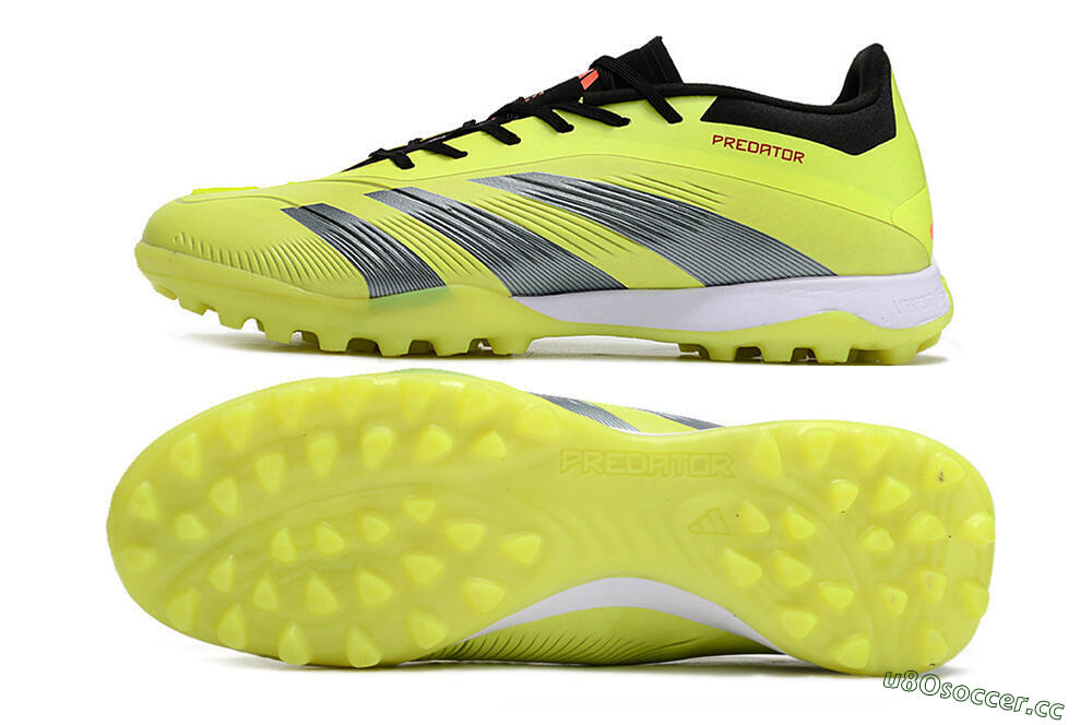Men's Adidas Predator Accuracy Elite TF Artificial Turf Low-Tops Football Shoes - Yellow/Black/Silver 1