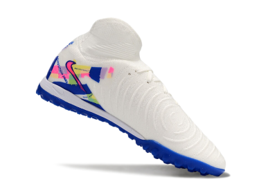 Men's Nike Phantom GX 2 Luna Elite TF Artificial Turf High-Tops Football Shoes - White/Blue/Pink