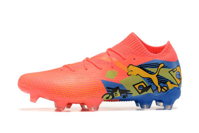 Men's Puma Future Ultimate FG Firm Ground Low-Tops Football Boots - Red/Blue/Yellow