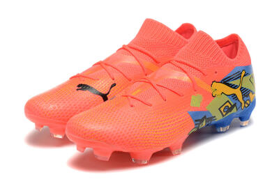 Men's Puma Future Ultimate FG Firm Ground Low-Tops Football Boots - Red/Blue/Yellow