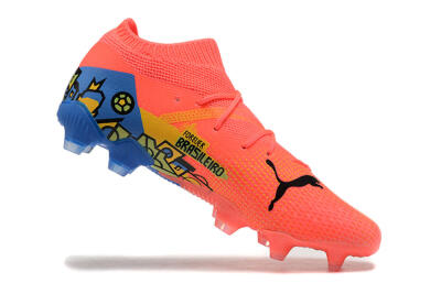 Men's Puma Future Ultimate FG Firm Ground Low-Tops Football Boots - Red/Blue/Yellow