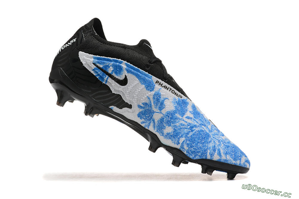 Men's Nike Phantom GX Elite FG Firm Ground Low-Tops Football Boots - Blue/Grey/Black/Gold 7