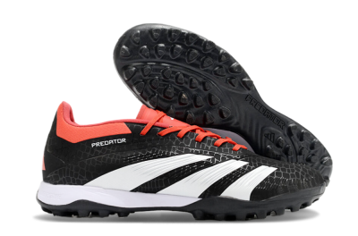 Men's Adidas Predator 24 Elite TF Artificial Turf Low-Tops Football Shoes - Black/White/Red