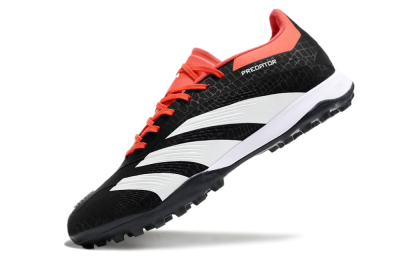 Men's Adidas Predator 24 Elite TF Artificial Turf Low-Tops Football Shoes - Black/White/Red
