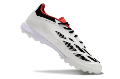 Men's Adidas Predator 24 Elite TF Artificial Turf Low-Tops Football Shoes - White/Black/Red