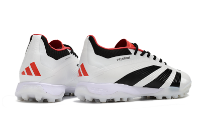 Men's Adidas Predator 24 Elite TF Artificial Turf Low-Tops Football Shoes - White/Black/Red