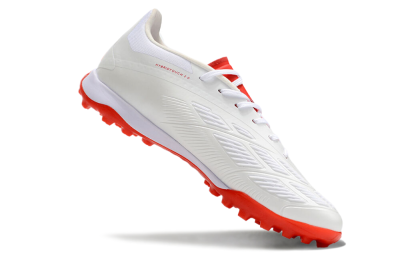 Men's Adidas Predator 24 Elite TF Artificial Turf Low-Tops Football Shoes - Beige/Red/White
