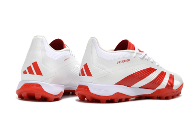 Men's Adidas Predator 24 Elite TF Artificial Turf Low-Tops Football Shoes - Beige/Red/White