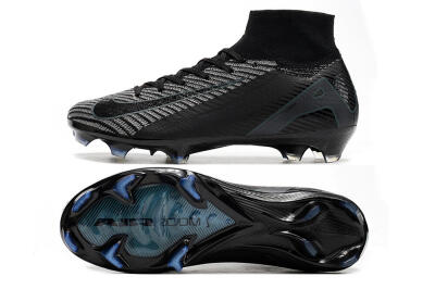 Men's Nike Air Zoom Mercurial Superfly 10 Elite FG Firm Ground High-Tops Football Boots - Black/Jade/Blue