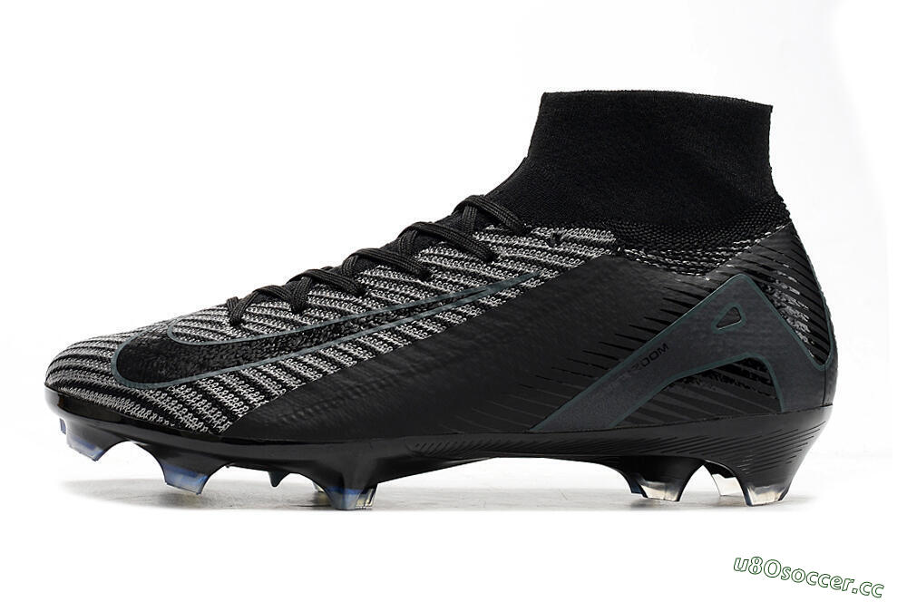 Men's Nike Air Zoom Mercurial Superfly 10 Elite FG Firm Ground High-Tops Football Boots - Black/Jade/Blue 0