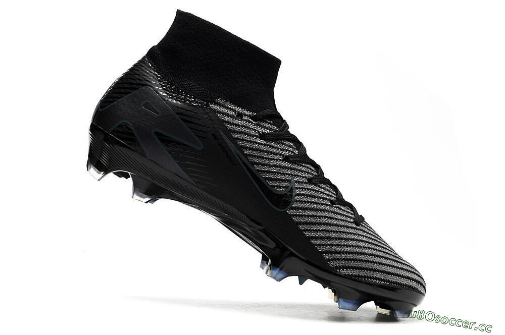 Men's Nike Air Zoom Mercurial Superfly 10 Elite FG Firm Ground High-Tops Football Boots - Black/Jade/Blue 4