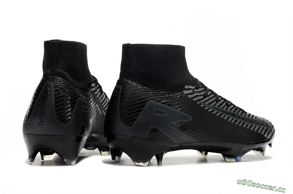 Men's Nike Air Zoom Mercurial Superfly 10 Elite FG Firm Ground High-Tops Football Boots - Black/Jade/Blue 6