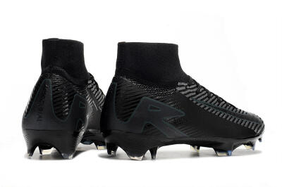 Men's Nike Air Zoom Mercurial Superfly 10 Elite FG Firm Ground High-Tops Football Boots - Black/Jade/Blue