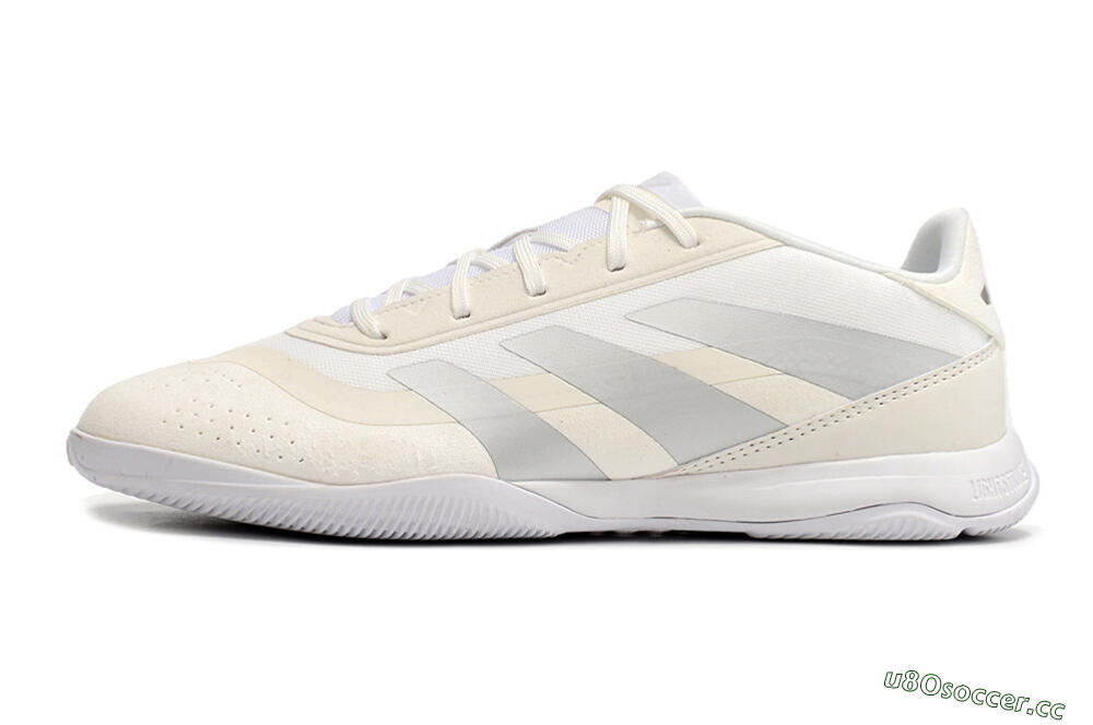 Men's Adidas Predator 24 Elite IC Indoor & Futsal Low-Tops Football Shoes - Beige/Grey 0