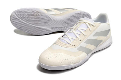 Men's Adidas Predator 24 Elite IC Indoor & Futsal Low-Tops Football Shoes - Beige/Grey