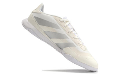 Men's Adidas Predator 24 Elite IC Indoor & Futsal Low-Tops Football Shoes - Beige/Grey