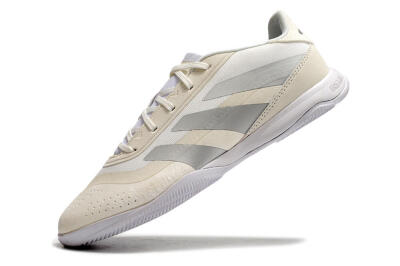 Men's Adidas Predator 24 Elite IC Indoor & Futsal Low-Tops Football Shoes - Beige/Grey