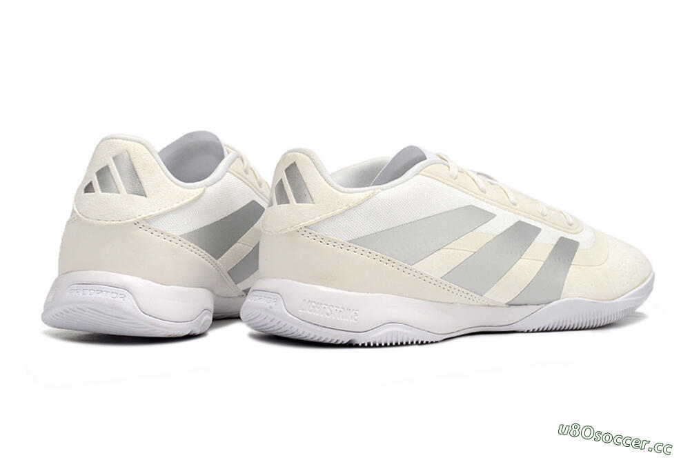 Men's Adidas Predator 24 Elite IC Indoor & Futsal Low-Tops Football Shoes - Beige/Grey 6