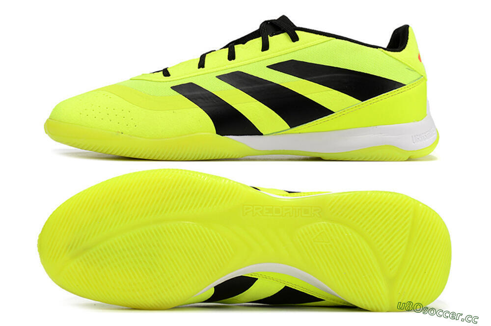 Men's Adidas Predator 24 Elite IC Indoor & Futsal Low-Tops Football Shoes - Yellow/Black 1
