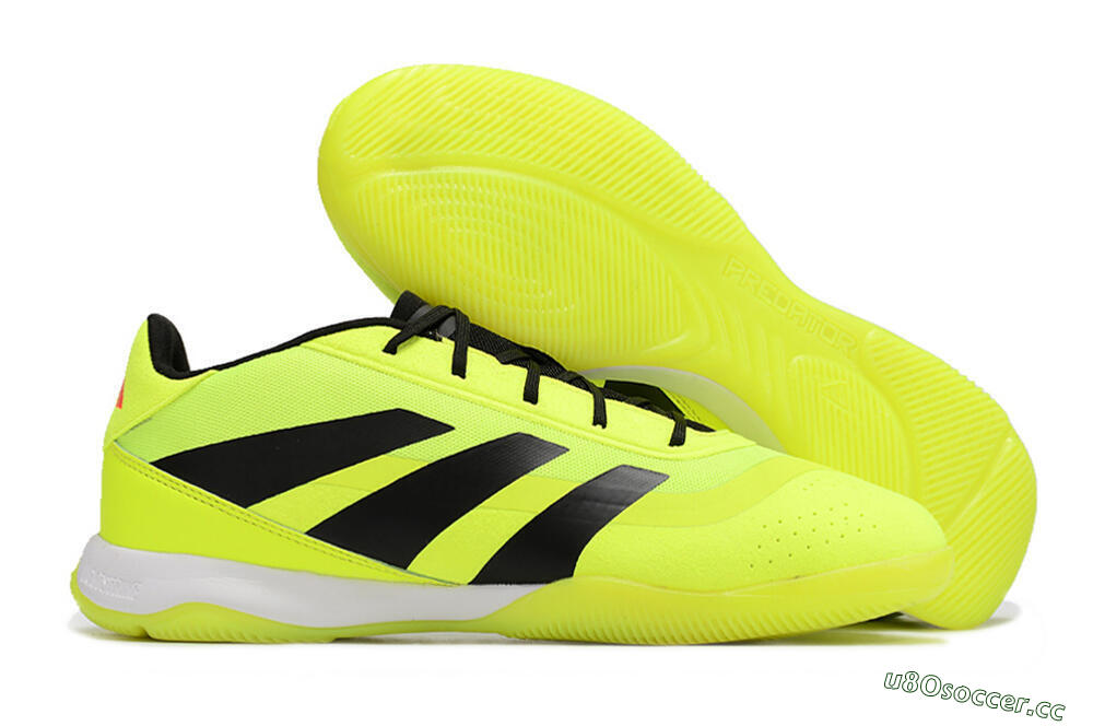 Men's Adidas Predator 24 Elite IC Indoor & Futsal Low-Tops Football Shoes - Yellow/Black 2