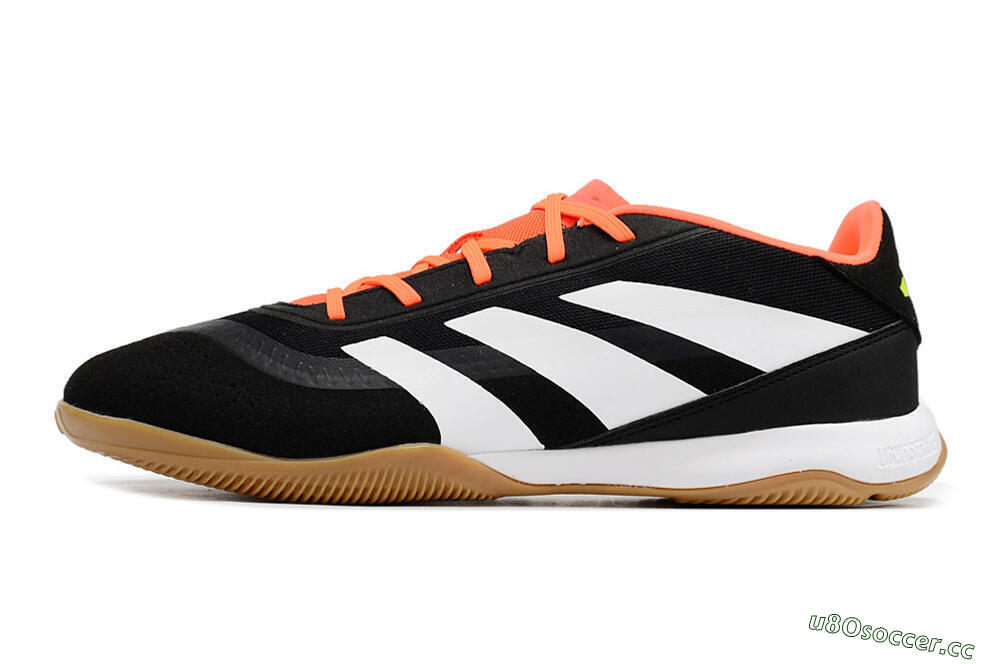 Men's Adidas Predator 24 Elite IC Indoor & Futsal Low-Tops Football Shoes - Black/White/Red 0