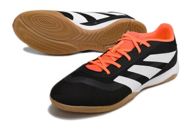 Men's Adidas Predator 24 Elite IC Indoor & Futsal Low-Tops Football Shoes - Black/White/Red