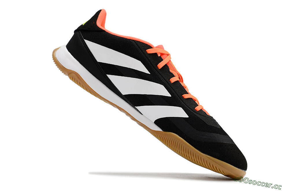 Men's Adidas Predator 24 Elite IC Indoor & Futsal Low-Tops Football Shoes - Black/White/Red 4