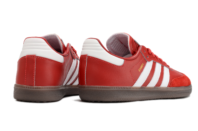Men's Adidas Samba Messi Indoor TF Artificial Turf Low-Tops Football Shoes - Red/White/Brown