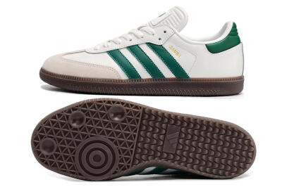 Men's Adidas Samba Messi Indoor TF Artificial Turf Low-Tops Football Shoes - Grey/White/Green