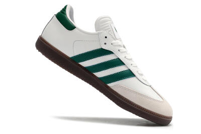 Men's Adidas Samba Messi Indoor TF Artificial Turf Low-Tops Football Shoes - Grey/White/Green