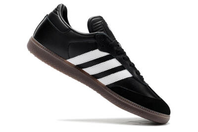 Men's Adidas Samba Messi Indoor TF Artificial Turf Low-Tops Football Shoes - Black/White/Brown