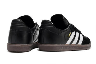 Men's Adidas Samba Messi Indoor TF Artificial Turf Low-Tops Football Shoes - Black/White/Brown