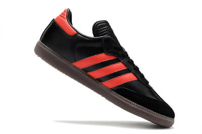 Men's Adidas Samba Messi Indoor TF Artificial Turf Low-Tops Football Shoes - Black/Red/Brown
