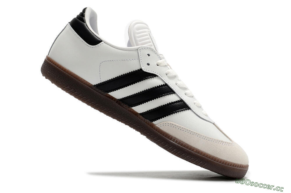 Men's Adidas Samba Messi Indoor TF Artificial Turf Low-Tops Football Shoes - Grey/White/Black 4